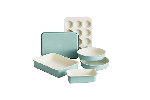 6 Piece Ceramic Nonstick Oven Bakeware Set (6 Piece Bakeware Set / Turquoise)