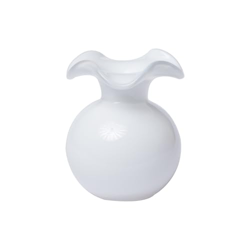 Hibiscus Glass White Bud Vase (Bud / White)