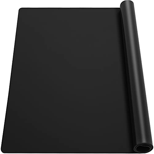 31.6"x23.5" Large Silicone Kitchen Counter Mat (Black / 31.6"L x 23.5"W)