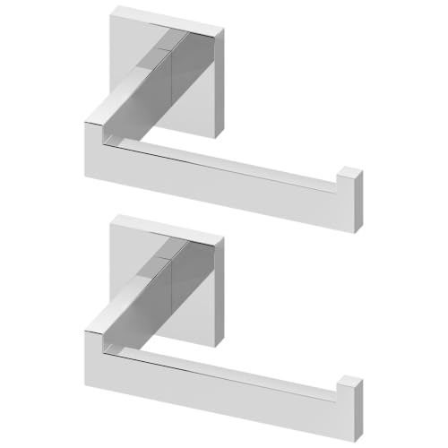 Toilet Paper Holder Chrome Toilet Roll Holder for Bathroom Kitchen Washroom T (2 Count)