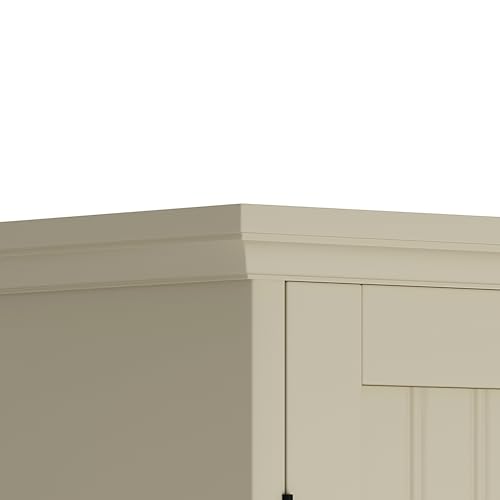 Bathroom Wall Cabinet (Cream Yellow / 8.8"D x 21.1"W x 24"H)