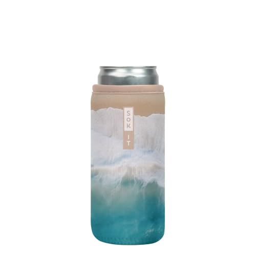 CanSok Sleeve for Beer & Soda Insulated Neoprene Cover (Ay, Bay Bay! / 12oz Slim Can Sleeve)