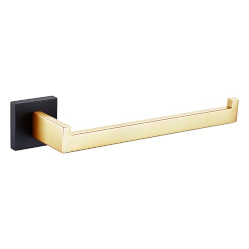 Towel Bar for Bathroom Wall Mount 9'' Hand Towel Holder T (Black Gold)