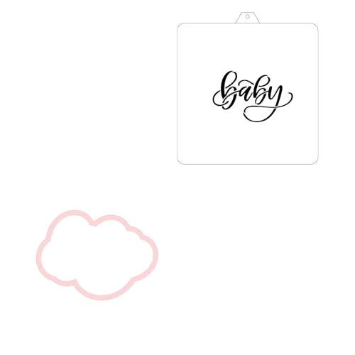 Cookie Cutter and Stencil Bundle Royal Icing Cookies Stencils Paint Your Own Biscuit Bakery Starter Kits Royal Icing Fondant Cutters Birthday Wedding Holiday Cookies Painting Coloring Pages Comb (Baby-2)