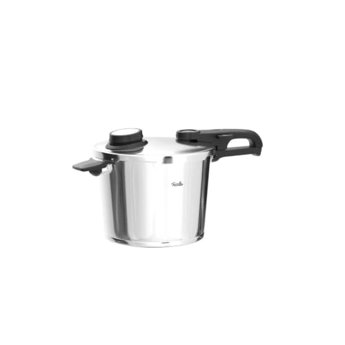 Vitavit Premium Pressure Cooker with Steamer Insert (6.3 Quarts / Silver)