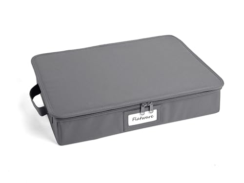 Flatware Storage Box with Removable Trays (Graphite Polyester / 15W x 11D x 3H)