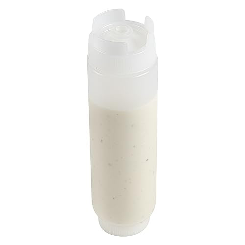 16oz. FIFO Inverted Plastic Squeeze Bottle with Refill and Dispensing Lids