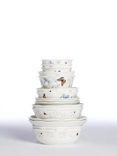 Butterfly Meadow Porcelain Pasta Bowl Set for 4 (Butterfly Meadow 4-Piece Pasta Bowl Set)