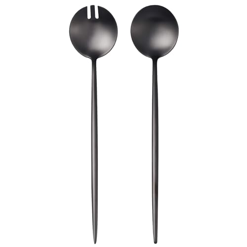 Black Salad Serving Utensils (Black)