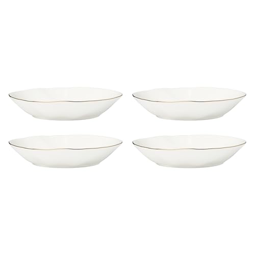 Blue Bay White Porcelain Pasta Bowl Set for 4 (Pasta Bowls, White, Set of 4)