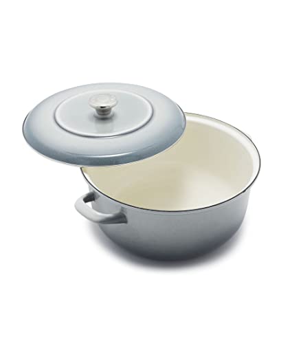 7QT Round Dutch Oven Casserole Pot with Lid (7QT Covered Casserole / Cloud Gray)