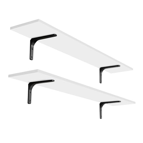 Long Wall Shelves (White / 47.3 Inch)