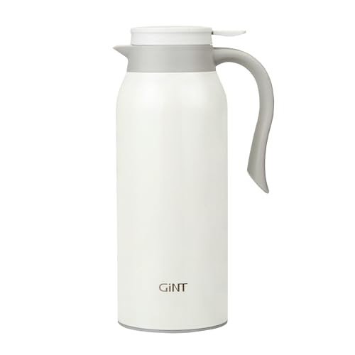 51 Oz Stainless Steel Thermal Coffee Carafe (White / 50.7 Ounces)
