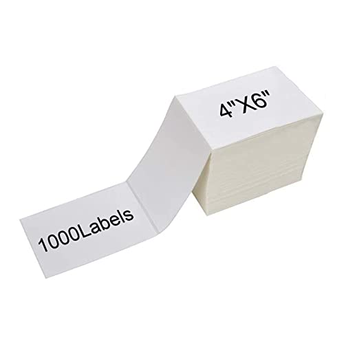 Fanfold 4 x 6 Direct Thermal Shipping Labels with Perforations (1000 Labels / White)