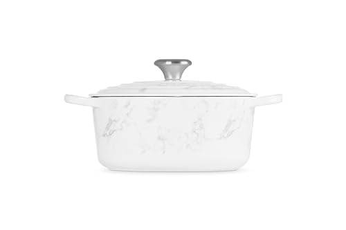 Enameled Cast Iron Round Dutch Oven (Marble / 4.5 Qt)