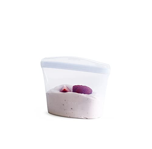 Premium Reusable Silicone Food Storage Bowl (Clear / 1-Cup)