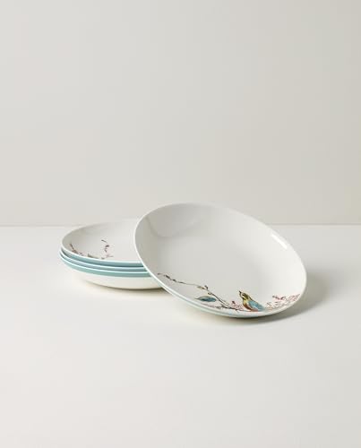 Chirp Porcelain Pasta Bowl Set for 4 (Pasta Bowls, Set of 4)
