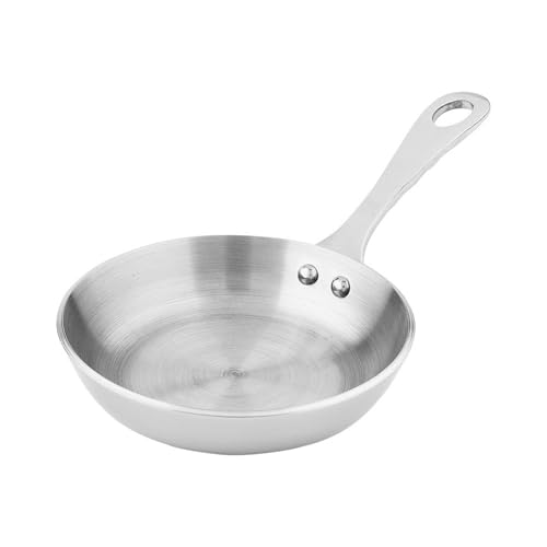 Round Silver Stainless Steel Mini Frying Pan (Stainless Steel / Frying Pan)