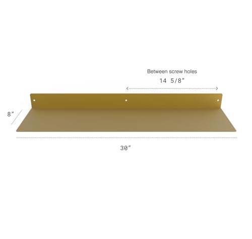 Linear Floating Shelf (30-inch X 8-inch Gold)
