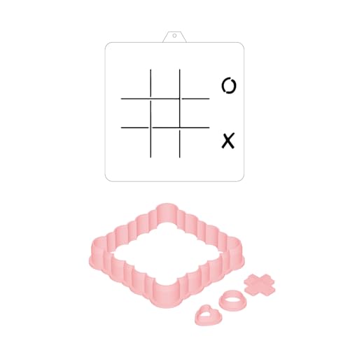 Cookie Cutter and Stencil Bundle Royal Icing Cookies Stencils Paint Your Own Biscuit Bakery Starter Kits Royal Icing Fondant Cutters Birthday Wedding Holiday Cookies Painting Coloring Pages Comb (Tic-tac-toe)