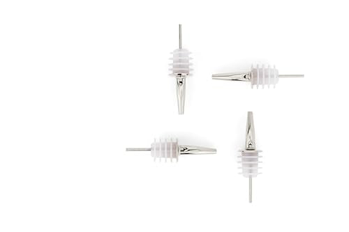 Pour Spout Made of Stainless Steel with Automatic Anti (Silver-Thin / Thin_set of 4)