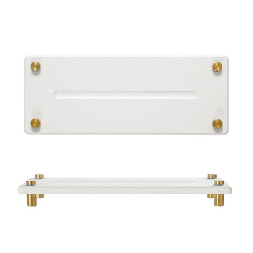 Water Absorbing Stone Sink Caddy Kitchen Sink Organizer Tray (10"x 4" - White - Gold)