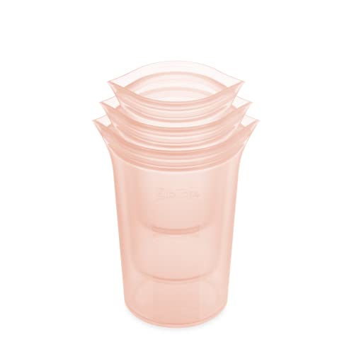 Reusable Food Storage Bags (Peach / 3 Cup Set)