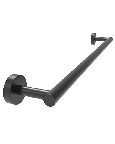 Towe Bar for Bathroom Kitchen Hand Towel Holder Dish Cloths Hanger SUS304 Stainless Steel RUSTPROOF Wall Mount (Matte Black / 18 inch(Center to Center))