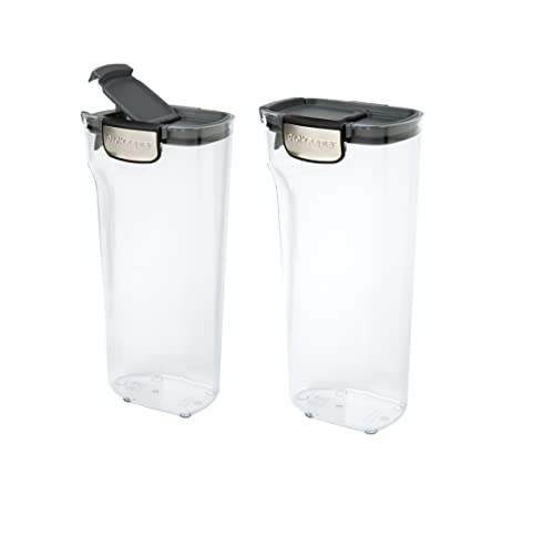 International ProKeeper+ Clear Plastic Airtight Food Baker's Kitchen Storage Organization Container Canister Set with Magnetic Accessories (2- Piece Set)