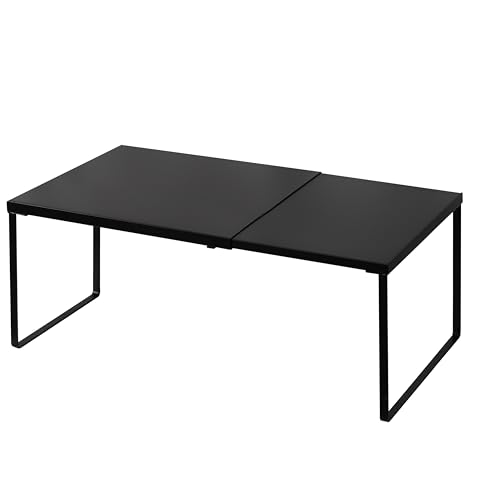 Expandable Cabinet Shelf (Black / 10’’D * 14.56-24.6’’W * 8.46’’H)