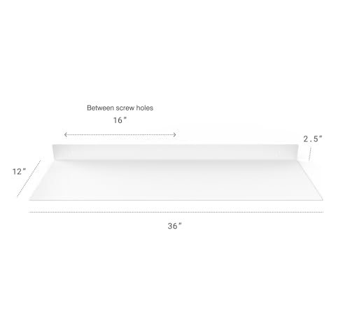 Made in the USA (36-inch X 12-inch White)