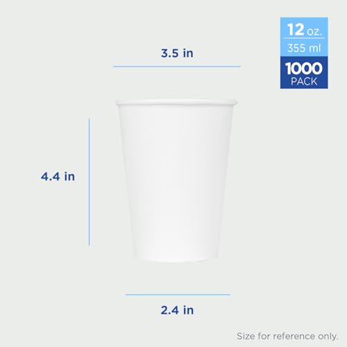 12 oz Paper Coffee Cup [1 (12 OZ / White)