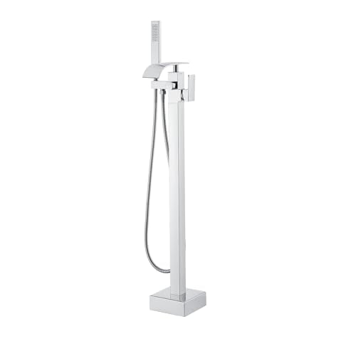 Freestanding Bathtub Faucet (Waterfall / Polish Chrome)