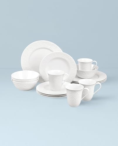 Opal Innocence Carved Porcelain 16 (21.55 LB / 16-Piece Place Setting)