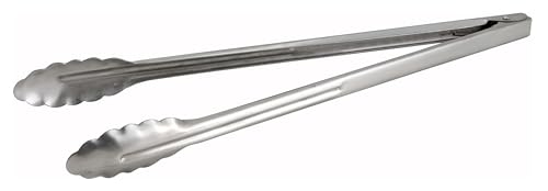 Coiled Spring Extra Heavyweight Stainless Steel Utility Tong (16-Inch / Utility Tongs)