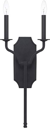 Capital Lighting 619821BI Ravenwood ADA Industrial Candle Wall Sconce (Medium / Black Iron (BI))