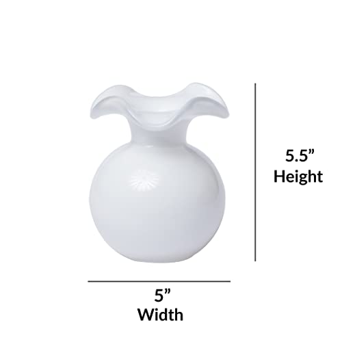 Hibiscus Glass White Bud Vase (Bud / White)