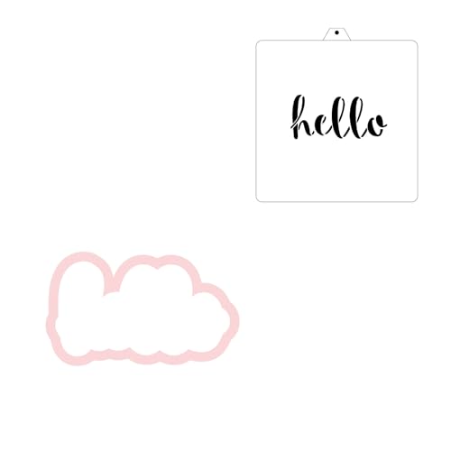 Cookie Cutter and Stencil Bundle Royal Icing Cookies Stencils Paint Your Own Biscuit Bakery Starter Kits Royal Icing Fondant Cutters Birthday Wedding Holiday Cookies Painting Coloring Pages Comb (Hello)