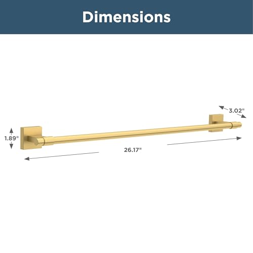 Maxted (1-Pack) 24' Towel Rack for Bathroom, Modern Gold Bar Holder Wall Mounted Rod, Hardware | Accessories MAX24-MG (24 inch / Modern Gold)