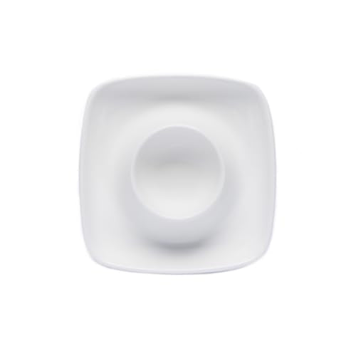Ceramics White Egg Cups for Hard Boiled Eggs Set 6pcs