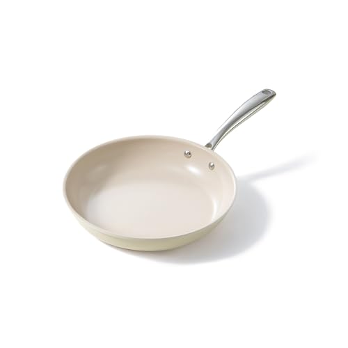 Ceramic Non Stick Egg Pans (Beige White / 8 inch)