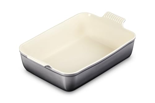 Stoneware Heritage Deep Rectangular Lasagna Dish (Oyster)