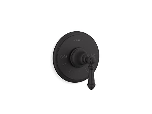 T72769-4-BL Artifacts Mastershower Temperature Control Valve Trim With Lever Handle, LVR, MATTE BLACK (Matte Black)