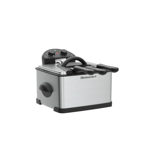 4.5Qt Immersion Deep Fryer (3 Baskets / Stainless Steel and Black)
