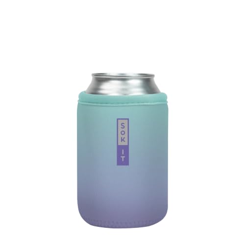 CanSok Sleeve for Beer & Soda Insulated Neoprene Cover (Mermaid Ombre / 12oz Can Sleeve)