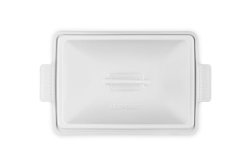Stoneware Heritage Covered Rectangular Casserole (White)