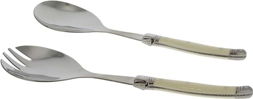 Laguiole Connoisseur Faux Ivory Salad Servers (Ivory)