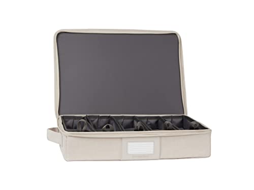 Flatware Storage Box with Removable Trays (Beige Heather / 15W x 11D x 3H)
