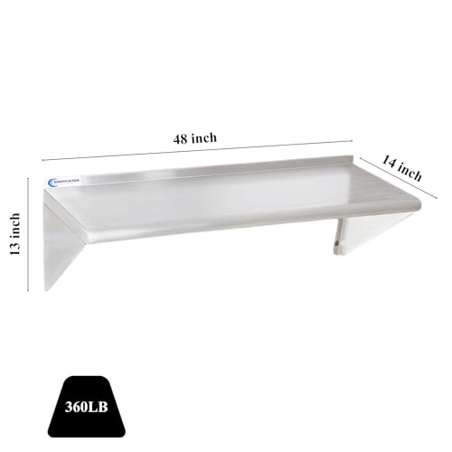 Stainless Steel Shelf 2 Pack 14"x48" (2 Piece Set / 14"x48")