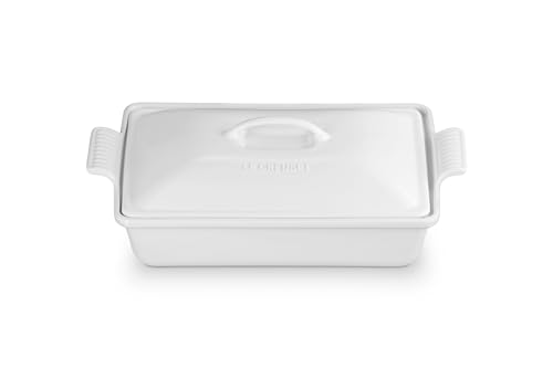 Stoneware Heritage Covered Rectangular Casserole (White)